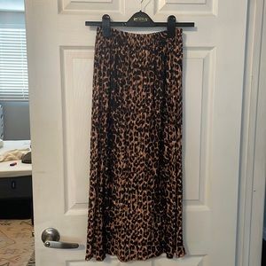 NWOT Zara Maxi Leopard Skirt